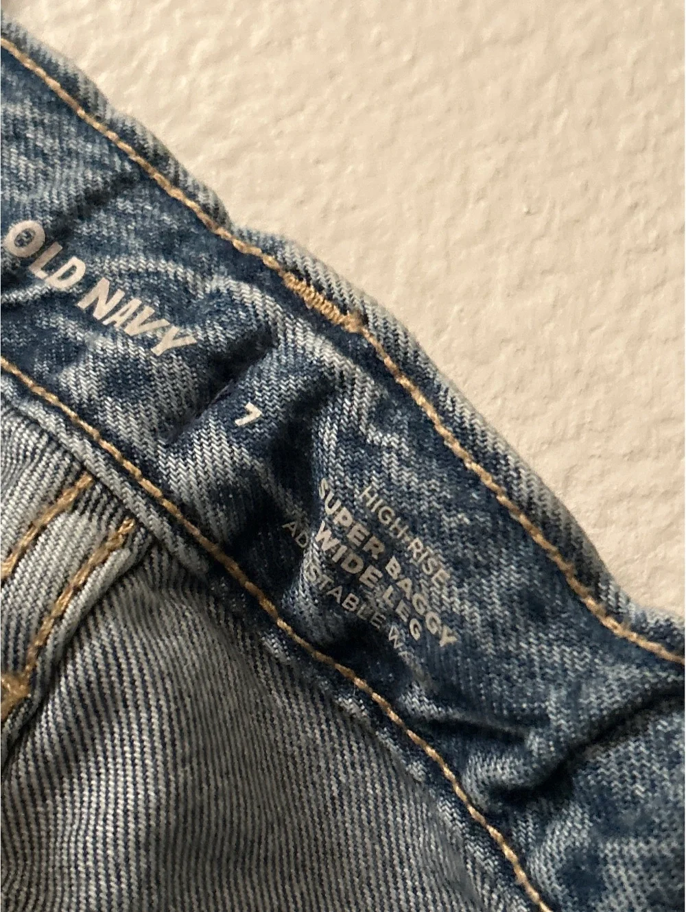 Old Navy Girls' High Rise Super Blouson Wide Leg Jeans Size 7